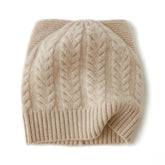 Women Cute Warm Cashmere beanie Soft Winter Cat Ear Beanie Hats